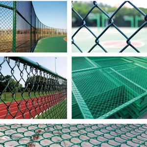 Clôture en treillis métallique à mailles losangées recouverte de vinyle noir et vert, anti-corrosion, hauteur 6 pieds, pour enclos d'animaux - Product Image 3