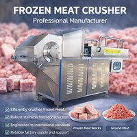 Broyeur de viande congelée commercial, puissant hachoir à viande en SUS304, trancheuse à viande facile à nettoyer avec certification CE