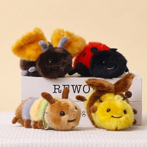 Llavero <span class=keywords><strong>de</strong></span> Peluche <span class=keywords><strong>de</strong></span> la Serie <span class=keywords><strong>de</strong></span> Insectos <span class=keywords><strong>de</strong></span> Dibujos Animados al por Mayor, Muñeco Colgante Personalizado, Mascota Suave, Abeja, Oruga, Mariquita, Polilla, Juguete para Regalo - Product Image 6