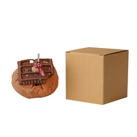 Bougie parfumée réaliste en forme de biscuit avec garniture chocolatée, en cire de soja, aromathérapie, idéale pour un cadeau personnalisé