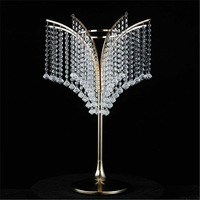 Support de Centre de Table de Mariage en Cristal Doré, Support à Fleurs pour Hôtel, Mariage, Fête, Décoration de Table de Banquet
