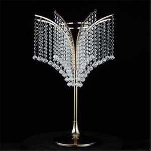 Support de Centre de <span class=keywords><strong>Table</strong></span> de Mariage en Cristal Doré, Support à Fleurs pour Hôtel, Mariage, Fête, Décoration de <span class=keywords><strong>Table</strong></span> de Banquet - Product Image 5