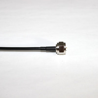 Cable de comunicación RG174 con conector F macho a F macho, modelo F-JW1.5-RG174-F-J1.5, ensamblaje de cable RG174 con conector F en ángulo.