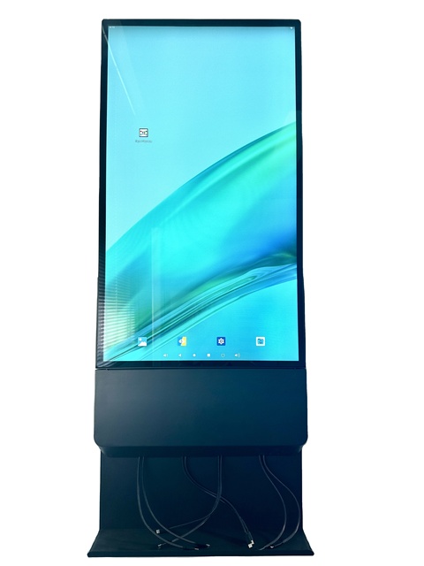 2026 New Arrival Wall-mounted EKO 32" Advertising Play & Mobile Phone Charging Station with PD20W Fast Charging Speed