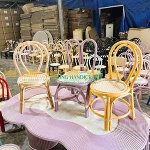 <b>Rattan</b> Kids Chairs for Events Birthday Party Hot <b>Sale</b> Kid Playroom Bedroom <b>Furniture</b> Made in Vietnam - Product Image 2