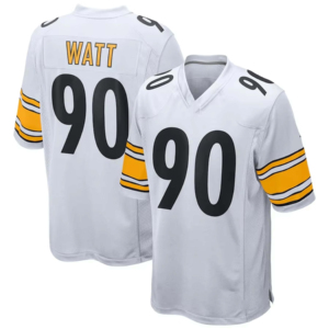Kaos Sepak Bola Amerika Warna Tim Pittsburgh Gaya Kenny Pickett # 8 TJ Watt # 90 Jersey Jaring Kustom Grosir Unisex 100% - Product Image 3