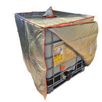 Housse thermique industrielle écologique pour IBC, résistante aux UV, avec rabats, ignifuge, pour le transport et le stockage en chaîne du froid