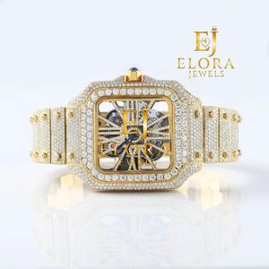 Montre pour homme en acier inoxydable avec diamants Moissanite de qualité supérieure, style Hip Hop, montre de luxe disponible au meilleur prix du marché, audacieuse et élégante. - Product Image 2