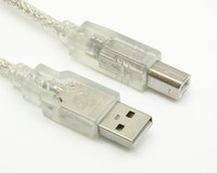 Câble USB haute vitesse pour câble d'imprimante Am/ Bm transparent