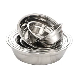 Stainless Bowl Premium 6-Piece Kitchen Cooking Meal Prep Stackable Nesting Mixing Bowl Stainless Steel Serving Bowl Set
