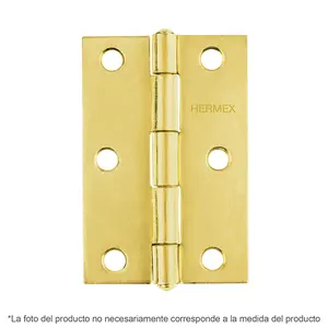 ต้นแบบกับหน่วย160บานพับสี่เหลี่ยม4 'เหล็กชุบทองเหลือง hermex - Product Image 3