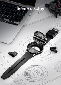 Reloj Inteligente Multifuncional con Auriculares para Hombre y Mujer, Llamadas BT, Monitor de Ritmo Cardíaco Deportivo, Resistente al Agua - Product Image 3