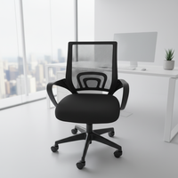 Chaise de bureau de direction moderne pivotante avec massage ergonomique, dossier en maille, accoudoirs souples, style indien