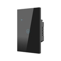 Interrupteur mural intelligent WiFi Zigbee 1 gang avec écran tactile en verre