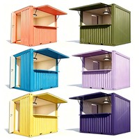 Magasin mobile extensible en promotion, conteneur contemporain de 10ft et 20ft, bar et café pop-up, et magasin de proximité modulaire et mobile