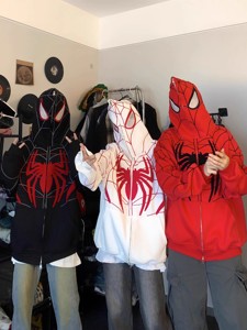 2025 sweats à capuche à glissière pour hommes et femmes avec pull imprimé <span class=keywords><strong>Spiderman</strong></span> - Product Image 4