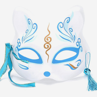 Masque en plastique personnalisé pour cosplay, masque de renard en plastique, masque de fête, demi-visage pour femmes pour Halloween, mascarade