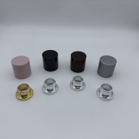 Lujo 15mm Magnético Aluminio-Tapa de plástico Tapón de metal Forma de cilindro Tapón de botella