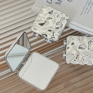 Petit miroir <span class=keywords><strong>double</strong></span> face, pliable, portable, miroir de maquillage de haute qualité à rabat pour emporter partout - Product Image 3