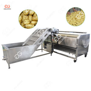 Pelado y rebanado de Patatas congeladas Línea pequeña de producción de patatas fritas congeladas a pequeña escala de 1 tonelada Línea de producción - Product Image 6