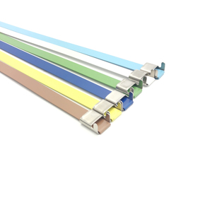Bridas de Acero Inoxidable Recubiertas de PVC Serie 201/304/316 10mm/12mm Tipo de Cierre de Ala Reutilizables - Product Image 3