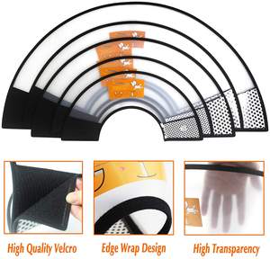 HY 2026 Neues Elizabethanisches Halsband für Hunde - Anti-Biss Polyester mit Bändern Einfarbiges Muster Klettverschluss <span class=keywords><strong>8</strong></span> Größen Hundehalsband - Product Image 5