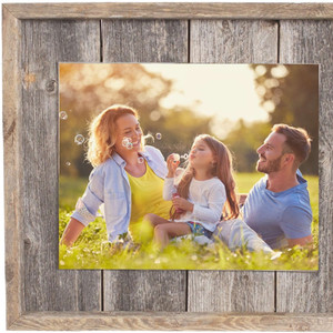 Cornice in legno grigio naturale HMS 5x7 con supporto in Plexiglass - Product Image 3