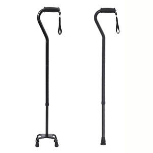 Bastón ajustable de aleación de aluminio con punta de goma para personas mayores, bastón telescópico de 2 secciones con mango curvo - Product Image 4