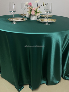 <span class=keywords><strong>Tovaglia</strong></span> in Tessuto Luchuan, <span class=keywords><strong>Tovaglia</strong></span> Rotonda in Raso <span class=keywords><strong>Verde</strong></span> Scuro - Product Image 2