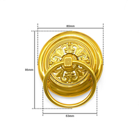 Poignée de meuble vintage ronde en plastique, anneau de traction décoratif pour tiroirs, chaises et canapés
