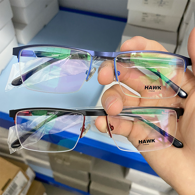 High Quality Men's Metal Eyeglass Frames, Half Frame and Full Frame Design, Factory Clearance, Mixed Wholesale