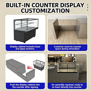 Vitrina Refrigerada <span class=keywords><strong>para</strong></span> Pasteles de Panadería Comercial, con Enfriamiento por Aire y Pantalla Digital, <span class=keywords><strong>para</strong></span> Cafetería o Tienda de Postres - Product Image 5