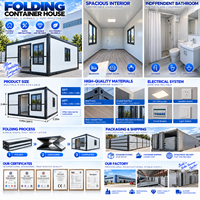 Maison conteneur modulaire pliable pour projets d'infrastructure : conception flexible, installation pratique