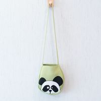 Sac à main tricoté pour femme, motif panda coloré, sac bandoulière tissé pour téléphone portable, pochette élégante pour femme, vente chaude