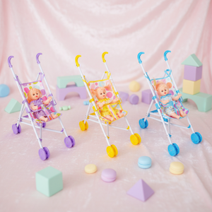 Juego de Cochecito de <span class=keywords><strong>Juguete</strong></span> para Muñecas de 12 Pulgadas para Niños, 4 Colores Surtidos, Cochecito de <span class=keywords><strong>Juguete</strong></span> <span class=keywords><strong>con</strong></span> Muñeca, <span class=keywords><strong>Carrito</strong></span> de Plástico para Niñas - Product Image 3