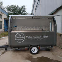 CANCHE 2.2m rose Food Truck/Machine à café remorque alimentaire/four à pizza chariot à hot-dog