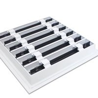 Grilles de ventilation carrées modernes en aluminium et plastique ABS durables pour diffuseurs de climatisation, caches de ventilateurs de salle de bain et extracteurs