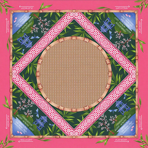 Tapis de jeu antidérapant en caoutchouc motif paysage <span class=keywords><strong>grue</strong></span> orientale 2026 pour Mahjong américain, poker et jeux de société, accessoires de table - Product Image 3