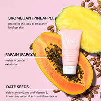 Gel exfoliant enzymatique aux fruits bio OEM ODM sous marque privée, à la papaïne et à la bromélaïne, exfoliant naturel à la cellulose pour un teint éclatant, convient à tous les types de peau