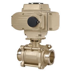 COVNA B2Bclearance Sale Electric <b>Motor</b> Operated Valve <b>12V</b> 3 Piece on Off Electric Actuator Ball Valve Stainless Steel Ball Valve - Product Image 1