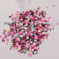 Tranches de pâte polymère à la menthe poivrée 5 mm, faux confettis pour la décoration de résine, les shakers de gobelets, les confettis de table et les garnitures pour slime