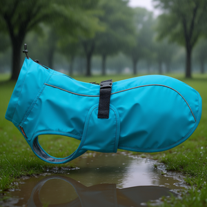 Abrigo Impermeable para Perro Vimy, Talla L 62 cm, Azul, Ropa Impermeable para Mascotas - Product Image 3