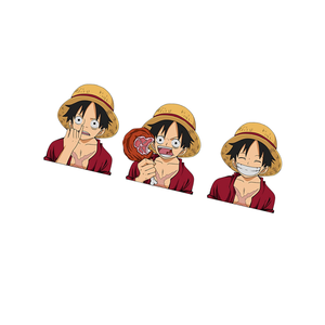 Best Selling Zebulun Custom Anime Luffy Lenticular 3D Motion Changing Flips <b>Decals</b> PVC Sticker PET Material 110x135mm for <b>Car</b> - Product Image 1