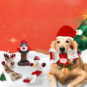 Perro de peluche de Navidad Treat Toy Puzzle Soft Plush Crinkle Chew Christmas Pet <span class=keywords><strong>Dog</strong></span> Squeak Toy - Product Image 5
