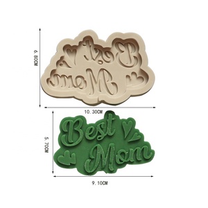 Molde de silicona para hornear, <span class=keywords><strong>serie</strong></span> Día de la madre, mejor mamá, pastel, Chocolate, Fondant - Product Image 5