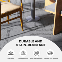 Dalles de moquette de bureau à poils longs, modernes, à poils coupés, faciles à nettoyer, ignifuges, personnalisées en polypropylène, pour la maison et la prière