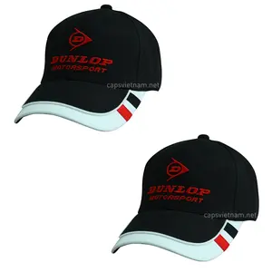หมวกเบสบอลสีดำแดงแบบเรียบง่ายพร้อมสายสำหรับผู้หญิง/ผู้ชาย