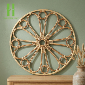 Hot Trend Natural Rattan Charger Plates Handwoven Wedding <b>Table</b> Decoration Wicker Scalloped <b>Placemats</b> From Vietnam - Product Image 1