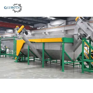 PP PE LDPE Woven Bag Flakes Washing Recycling Machine With Crusher