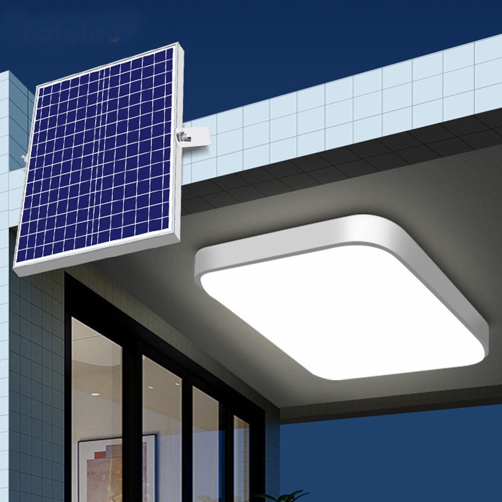 Solar Power Square Ceiling Lamp Indoor Led Waterproof 50W/100W/150W Glass Led Tube 110lm/w 6000K Color Temp 2-Year Warranty